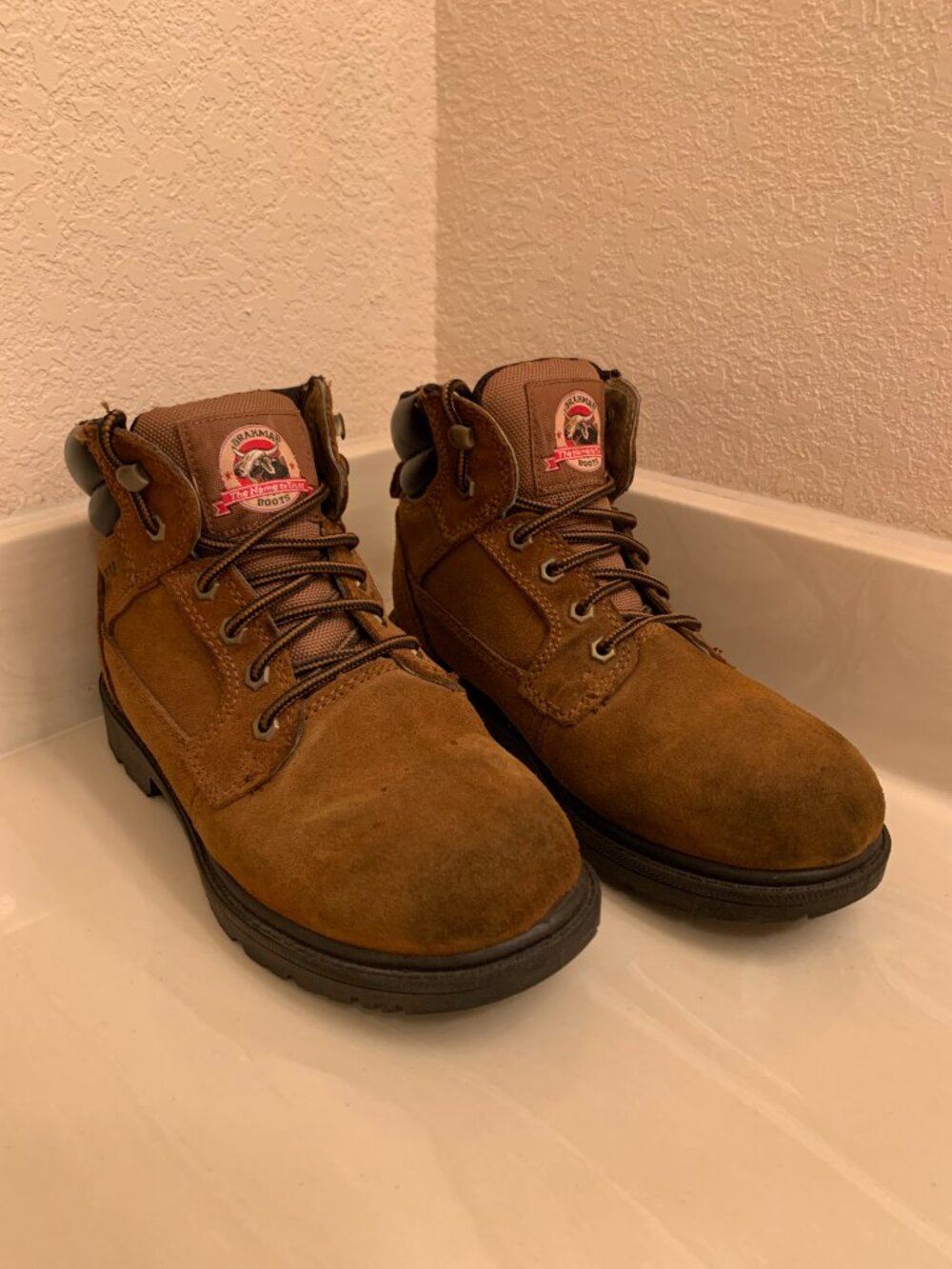 Men's Size 7W Waterproof Soft Toe Work Boots